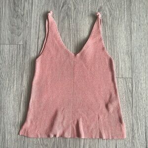 Forever 21 Mauve Knit Knotted Tank Size S
